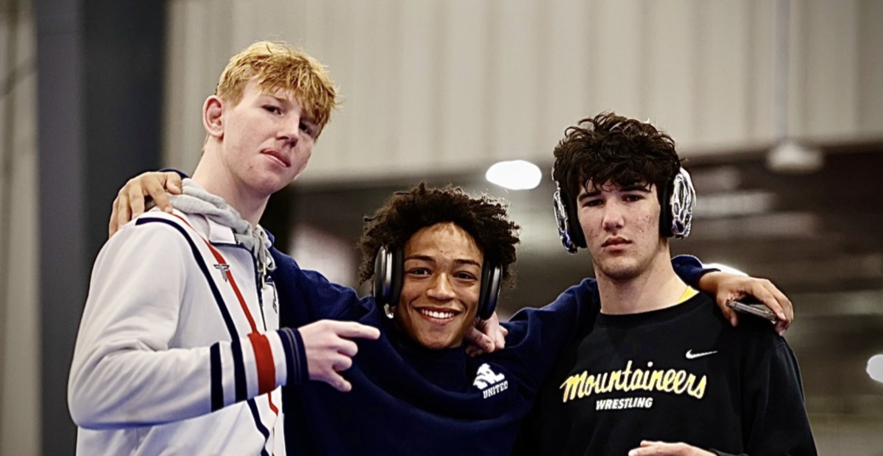 Tobin McNair, Mac Johnson, and Bentley Sly representing NC United National Team